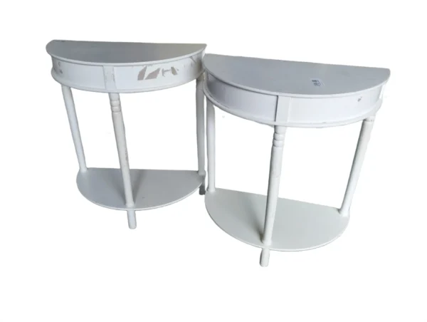 Tables de nuit demi-lunes